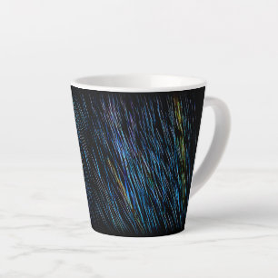 Turquoise Blue Light Painting 1 Latte Mug