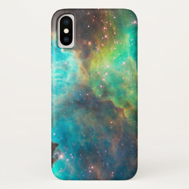 Turquoise Blue Nebula Case-Mate iPhone Case (Back)