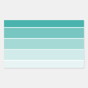 Turquoise Blue Paint Chip Rectangular Sticker