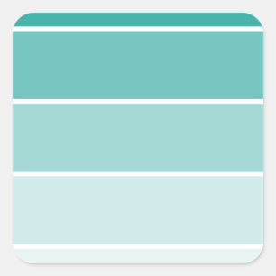 Turquoise Blue Paint Chip Square Sticker