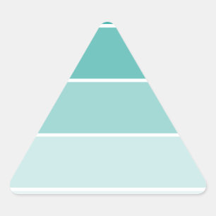 Turquoise Blue Paint Chip Triangle Sticker