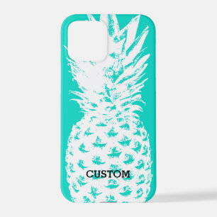 Turquoise blue pineapple image iPhone 12 pro Case