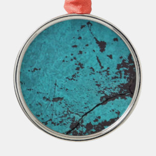 Turquoise Blue Rusted Metal Tree Decoration