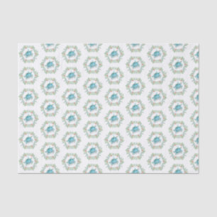 Turquoise Blue Sea Turtle Beachy Christmas Tissue Paper
