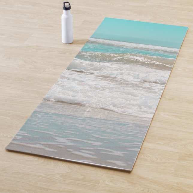 Turquoise Blue Sky Ocean Sea Waves Foam Yoga Mat (In Situ)