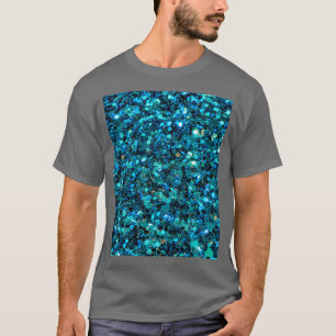 Turquoise Blue Sparkling Sequins T-Shirt