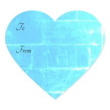 Turquoise Blue Textured Heart 