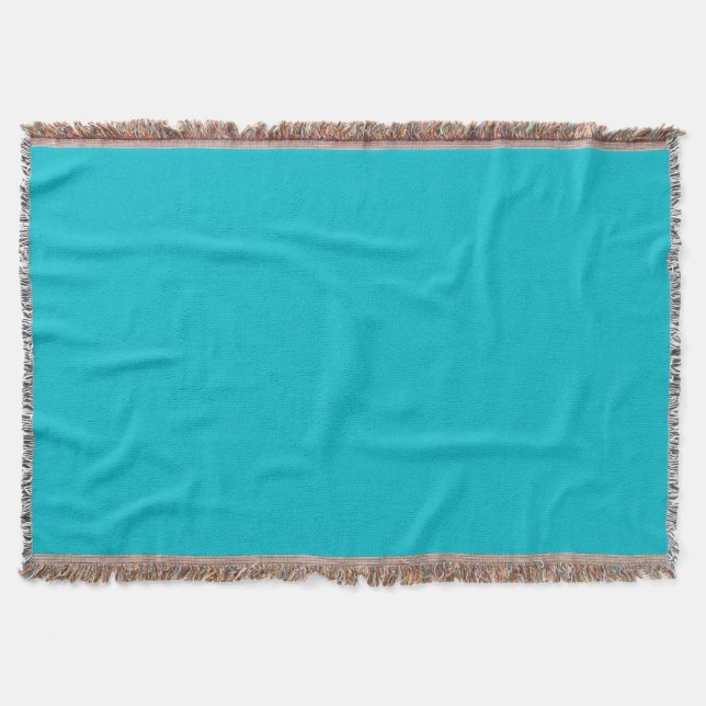 Turquoise Blue Throw Blanket (Front)