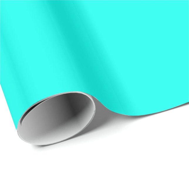 Turquoise Blue Wrapping Paper (Roll Corner)