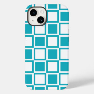 Turquoise Bold Mod Squares Case-Mate iPhone 14 Case