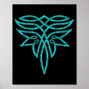 Turquoise Boot Boot Stittching Western Cowgirl Wom Poster