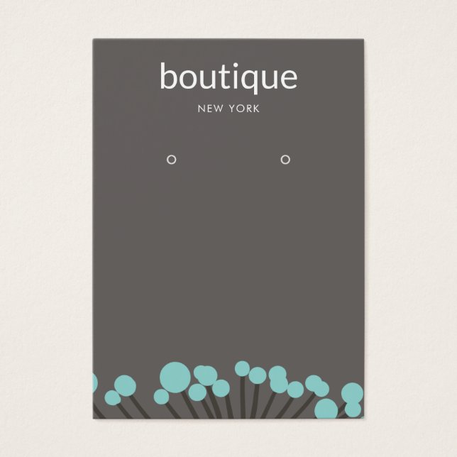 Turquoise Branch Earring Display Card (Front)