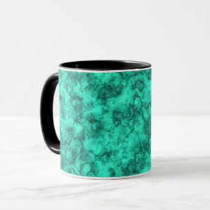 Turquoise bright marble pattern mug