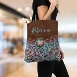turquoise brown leather cowboy country western tote bag<br><div class="desc">turquoise brown leather cowboy country western bridesmaid tote bag.</div>