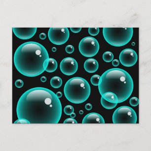Turquoise Bubbles Postcard