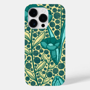 Turquoise bulbo flowers Case-Mate iPhone 14 pro case
