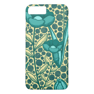 Turquoise bulbo flowers iPhone 8 plus/7 plus case