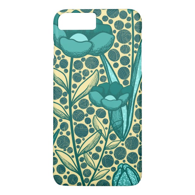 Turquoise bulbo flowers Case-Mate iPhone case (Back)