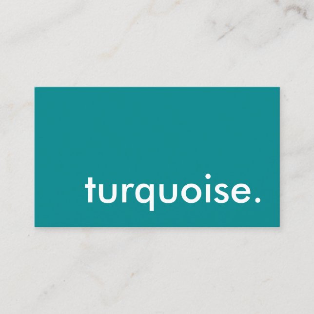 turquoise. business card (Front)