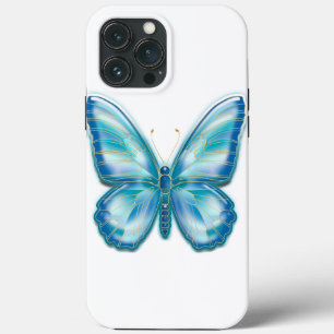 Turquoise Butterfly iPhone 13 Pro Max Case