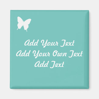 Turquoise Butterfly Wedding Save The Date Magnet
