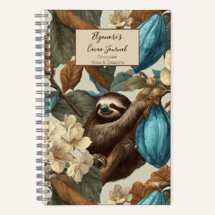 Turquoise Cacao Sloth Chocolate Tasting Notebook