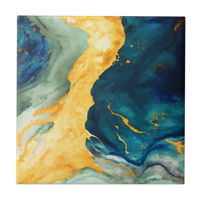 Turquoise Ceramic Tile (Front)