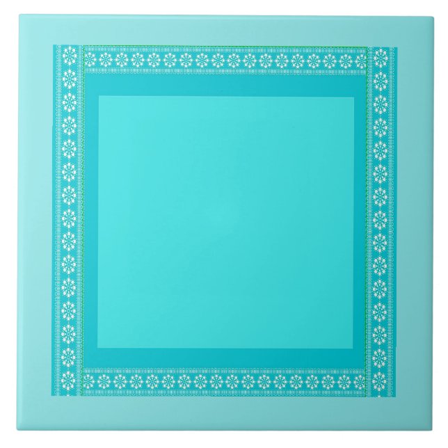 Turquoise Ceramic Tile (Front)