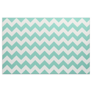 Turquoise Chevron Zigzag Fabric