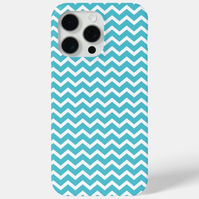 Turquoise Chevrons Pattern Case-Mate iPhone Case (Back)
