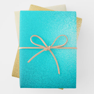 Turquoise Chic Aqua Blue Wrapping Paper Sheet
