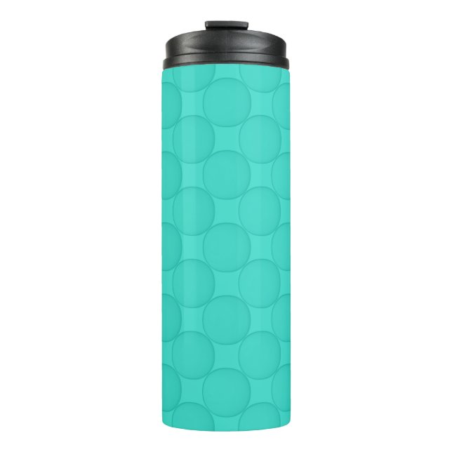 Turquoise Chic Pattern Thermal Tumbler (Front)