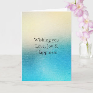 Turquoise Chic White Aqua Blue Card