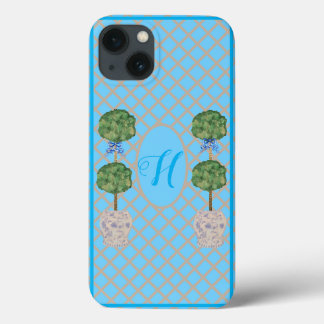 Turquoise Chinoiserie Ginger Jar Jars Topiary iPhone 13 Case
