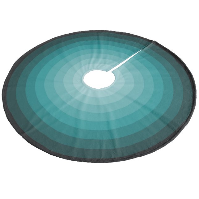 Turquoise Christmas Candy Tree Skirt by Janz (Angled)