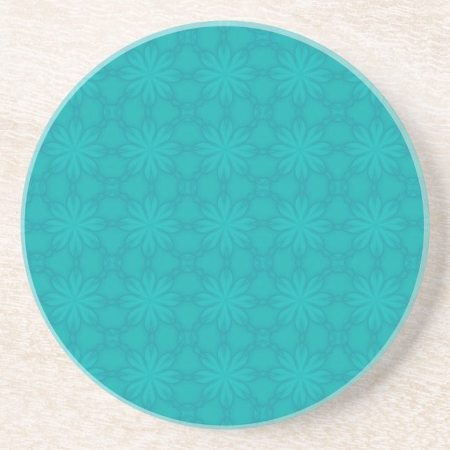 Turquoise Christmas Snow Coaster (Front)