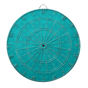 Turquoise Christmas Snow Dartboard