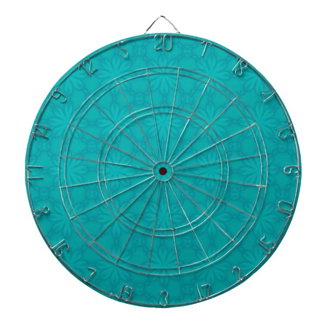 Turquoise Christmas Snow Dartboard (Front)