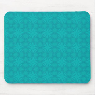 Turquoise Christmas Snow Mouse Pad