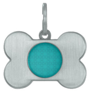 Turquoise Christmas Snow Pet ID Tag