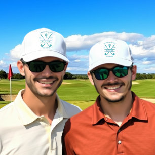 Turquoise Classic Golf Club Name Trucker Hat