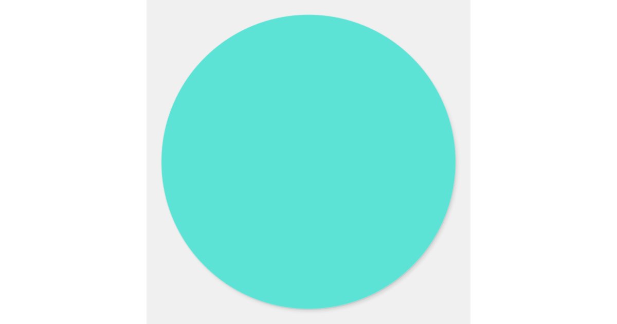 Sticker Turquesa Turquoise Classic Round Sticker | Zazzle