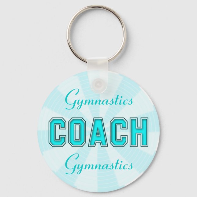Turquoise Coach Key Ring (Front)