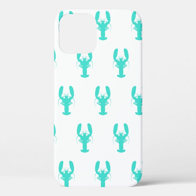 Turquoise Coastal Lobster Case-Mate iPhone Case (Back)