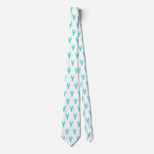 Turquoise Coastal Lobster Tie