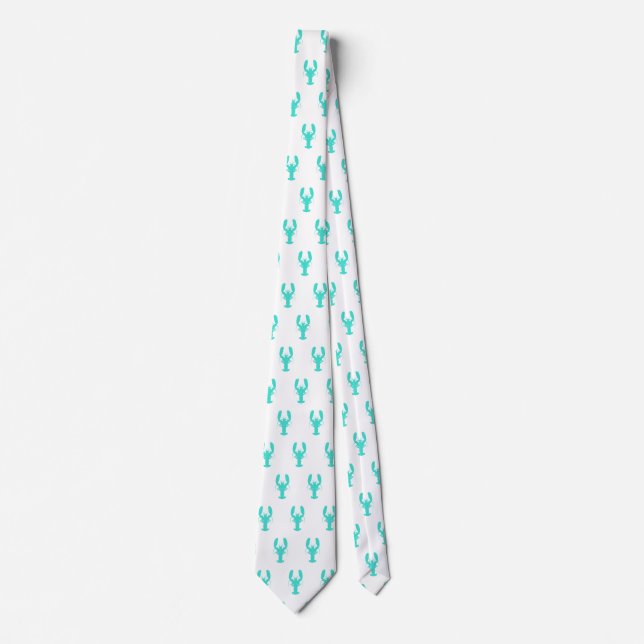 Turquoise Coastal Lobster Tie (Front)