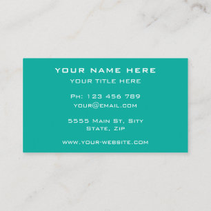 Turquoise Colour Business Card - Professional 