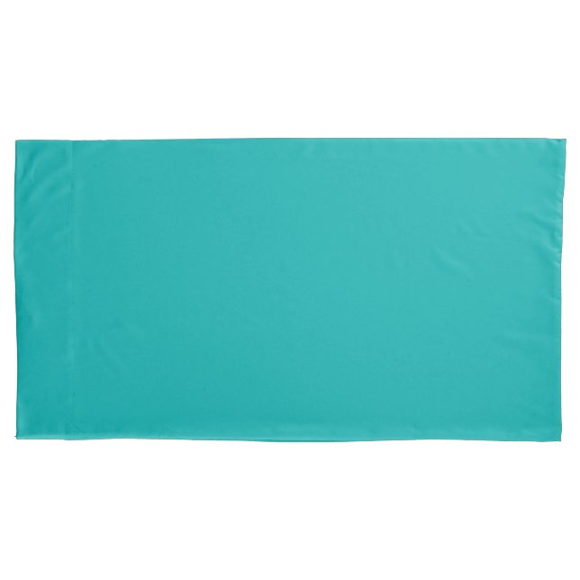 Turquoise colour Easily Customise This Pillowcase (Front-Left)