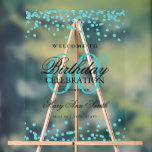 Turquoise Confetti Glitter 60th Birthday Welcome  Acrylic Sign<br><div class="desc">Celebrate a milestone age with style! This 60th birthday party welcome acrylic sign is an excellent way to kick off your festivities. Not only does it serve as a charming decoration, but it's a beautiful way to welcome your guests. Made from high-quality, durable acrylic, this sign can withstand both indoor...</div>