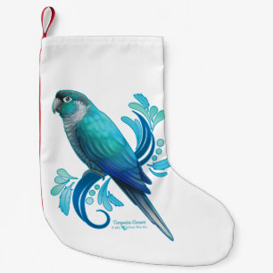 Turquoise Conure Small Christmas Stocking